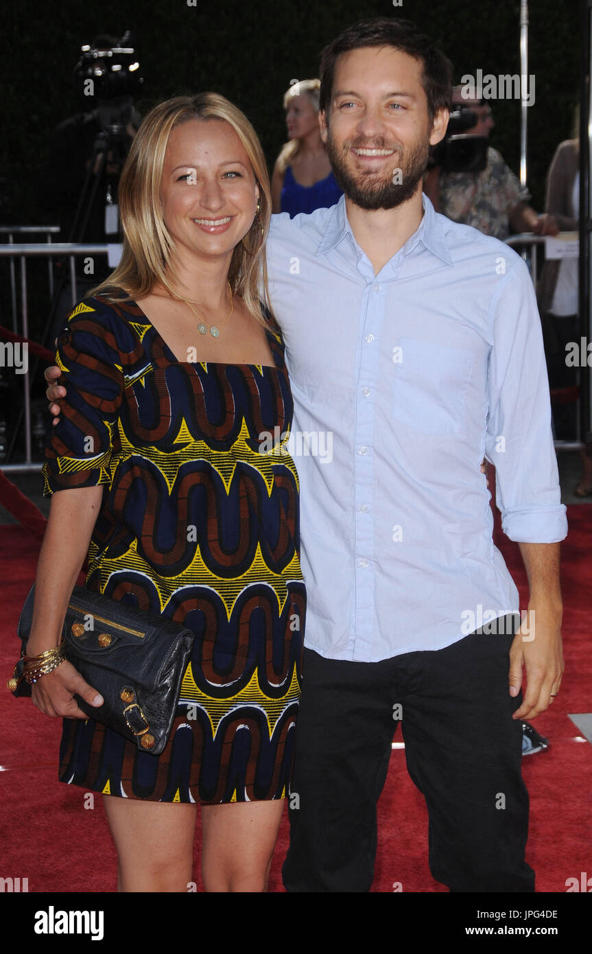 Tobey Maguire and Jennifer Meyer at the Los Angeles premiere of ...