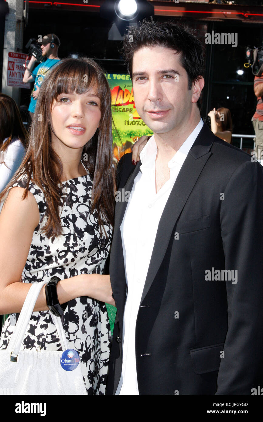 (l-r) Zoe Buckman and David Schwimmer at the Los Angeles Premiere of ...