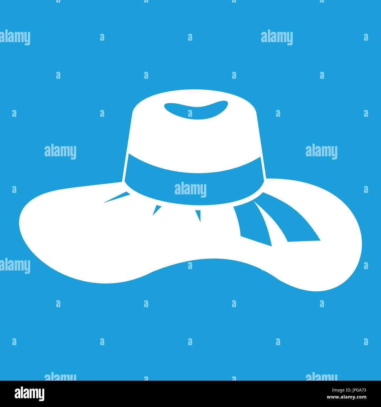 White hat with big brim hi-res stock photography and images - Alamy