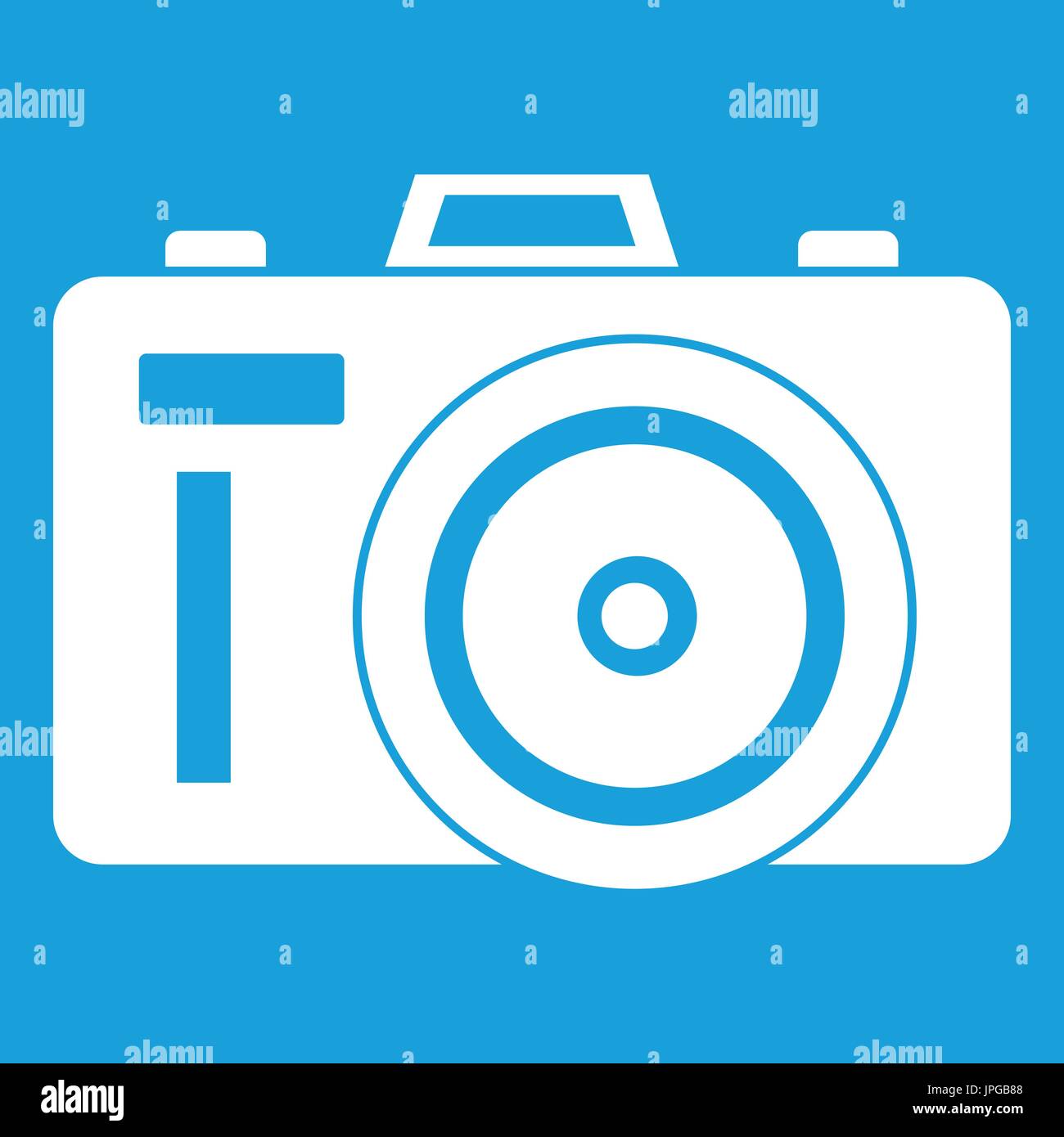 Photocamera icon white Stock Vector