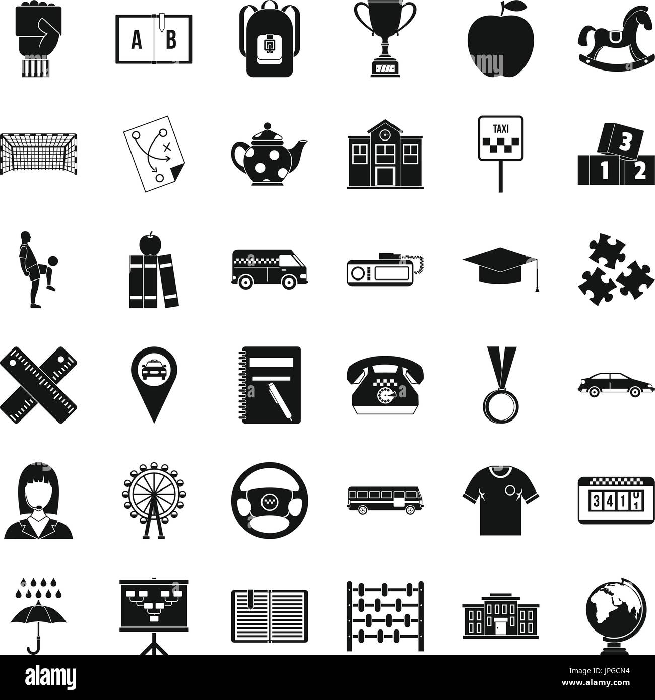 Pencil ruler simple icons Black and White Stock Photos & Images - Alamy