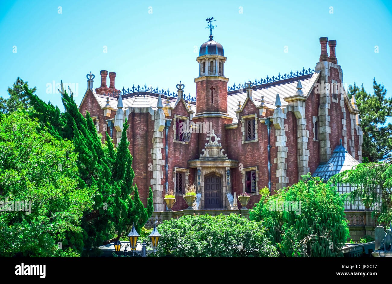 CHIBA, JAPAN: Haunted Mansion attraction in Fantasyland, Tokyo Disneyland Stock Photo