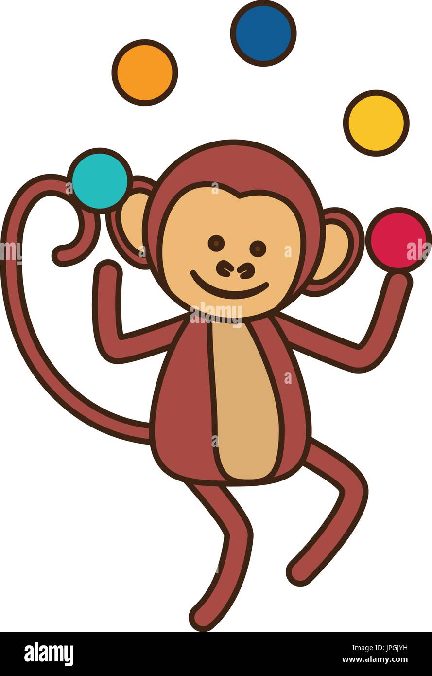 Circus monley cartoon Stock Vector Image & Art - Alamy