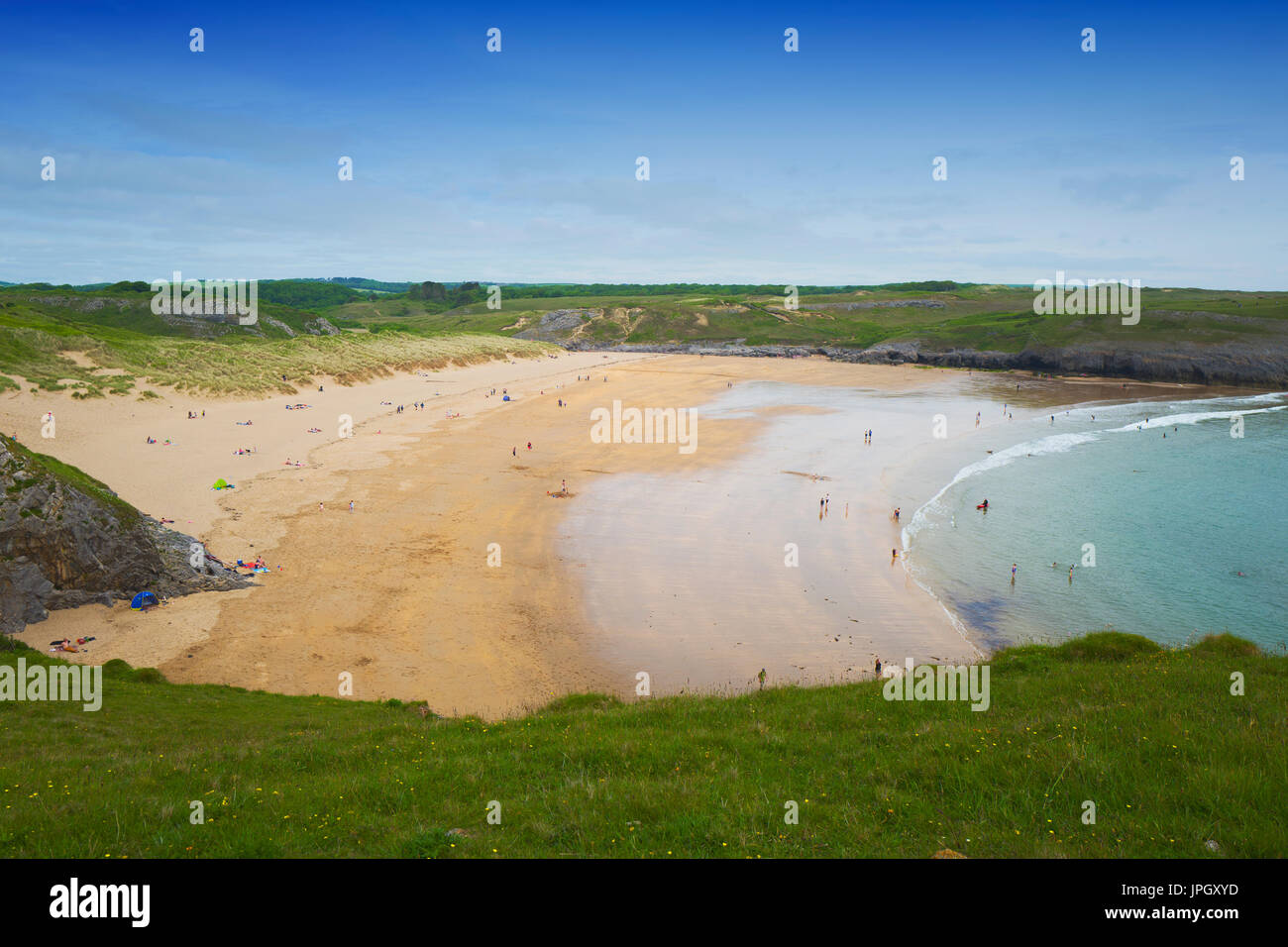 Broad Haven Beach, Pembrokeshire Coastline, Wales, UK Stock Photo