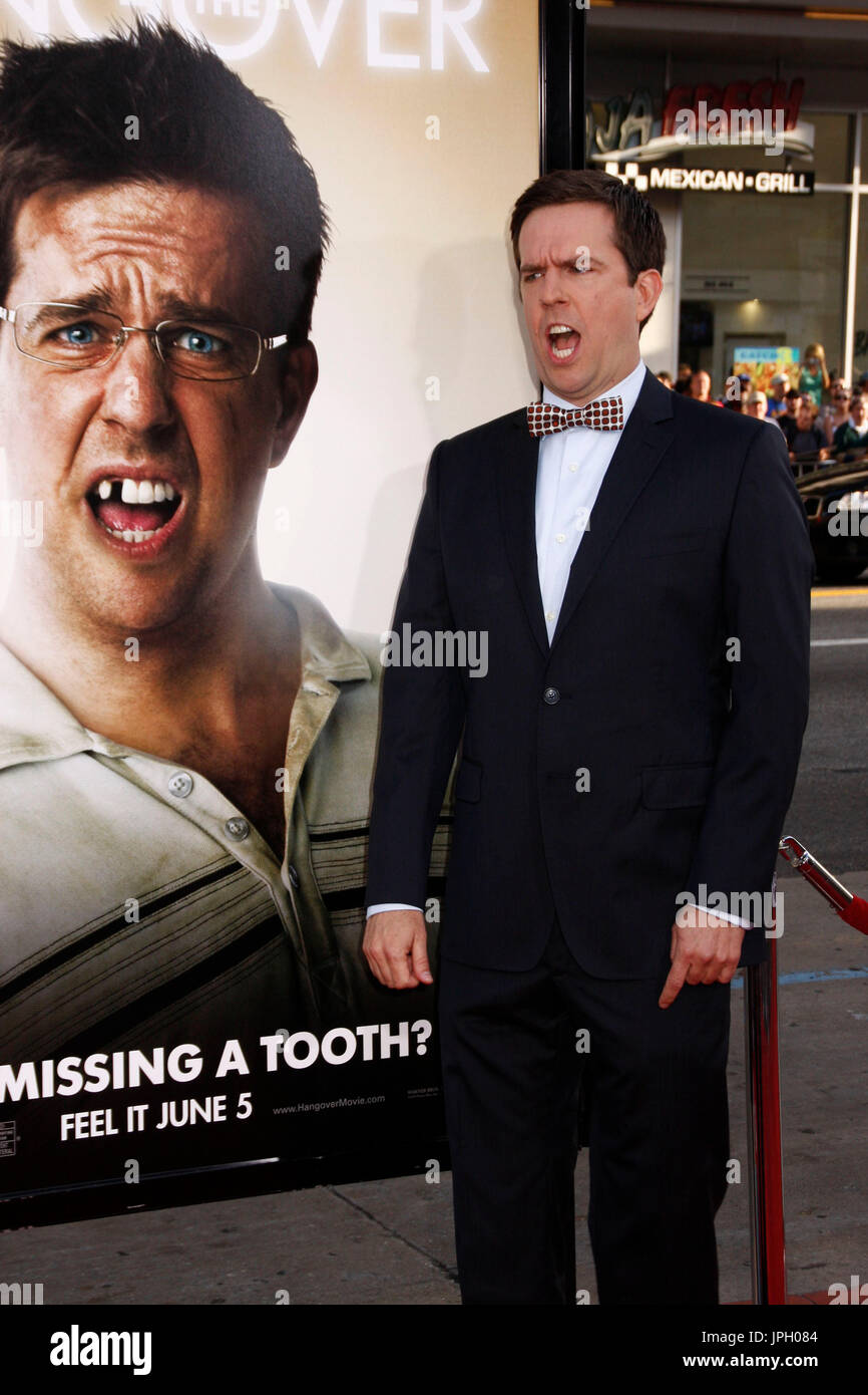 Ed Helms at the Los Angeles Premiere of THE HANGOVER held at the ...