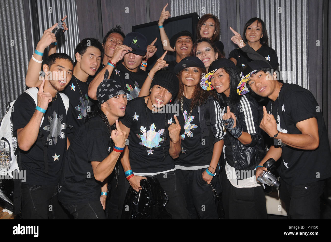 Philippine AllStars at the Live Taping of 'America's Best Dance Crew: Battle for the VMAs' - Backstage of Stage 23 at the Warner Bros. Studio in Burbank, CA. The event took place on Thursday, August 28, 2008. Photo by: Sthanlee B. Mirador Pacific Rim Photo Press. Stock Photo