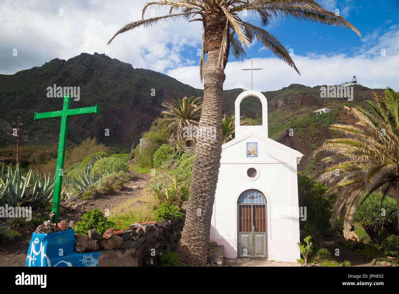 The small Chapel of Roque Bermejo Santa Cruz de Tenerife Stock Photo