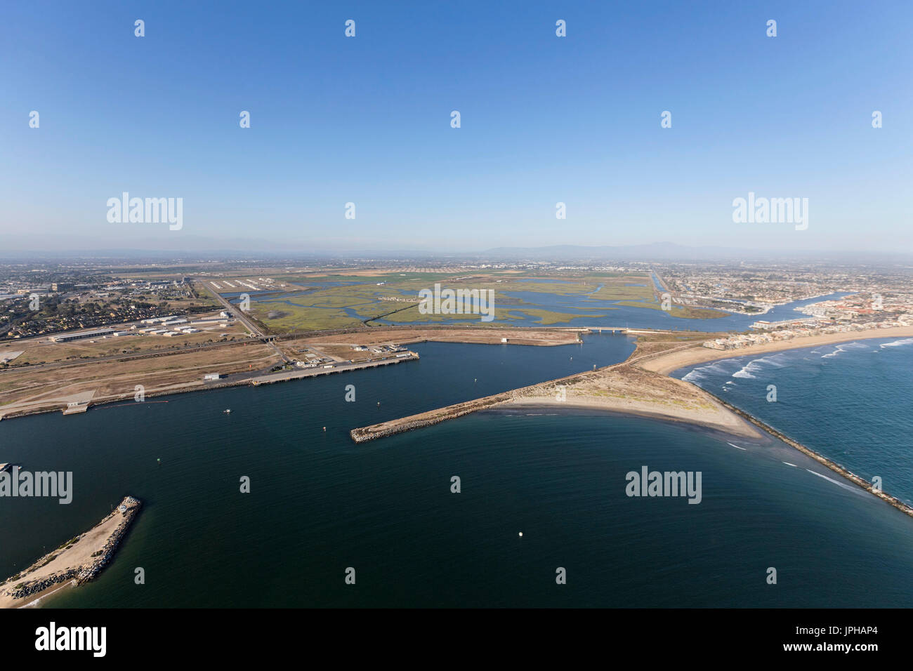 Aerial view of Seal Beach National Wildlife Refuge in Orange County