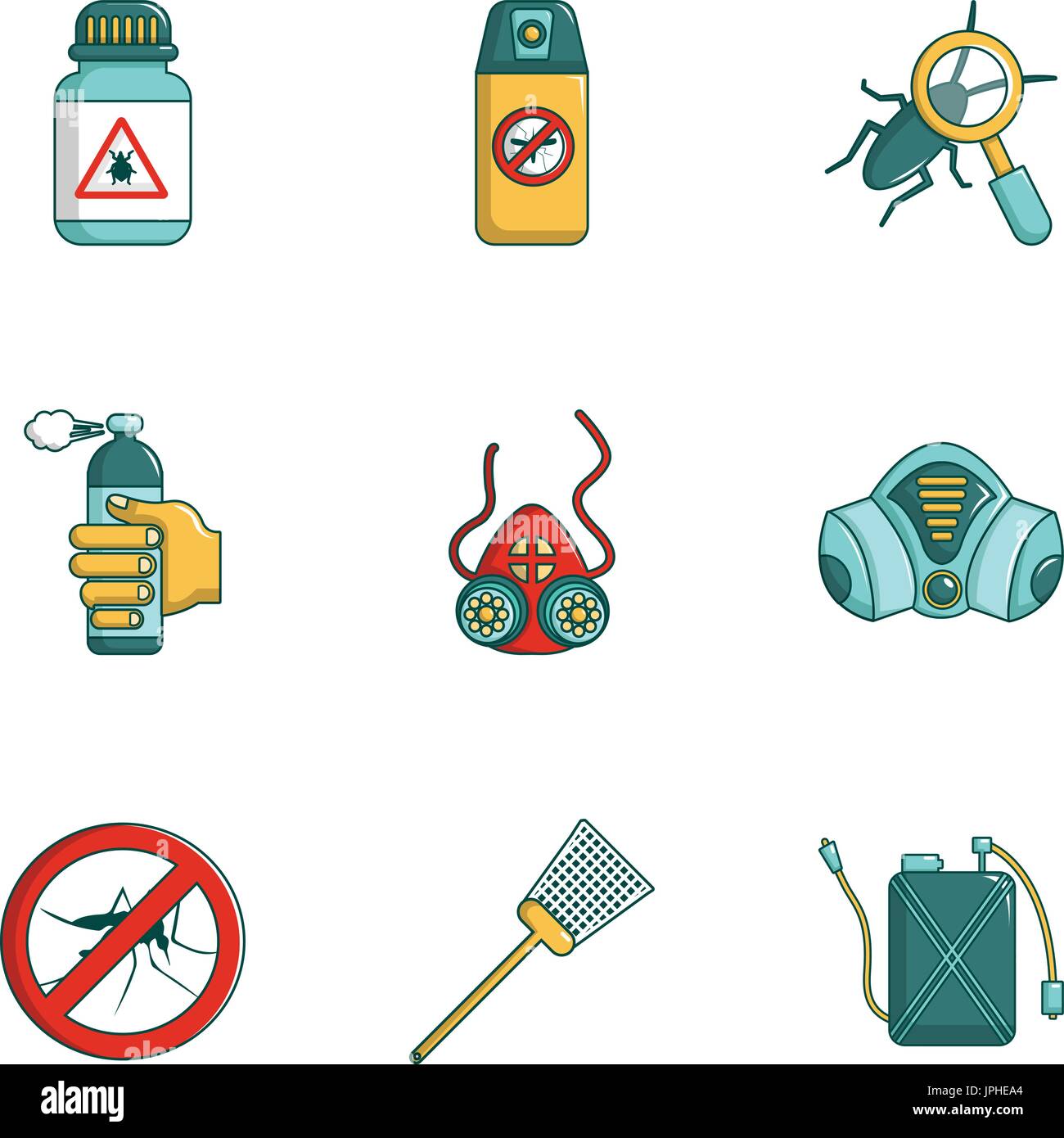 Pest control icons set, cartoon style Stock Vector Image & Art - Alamy