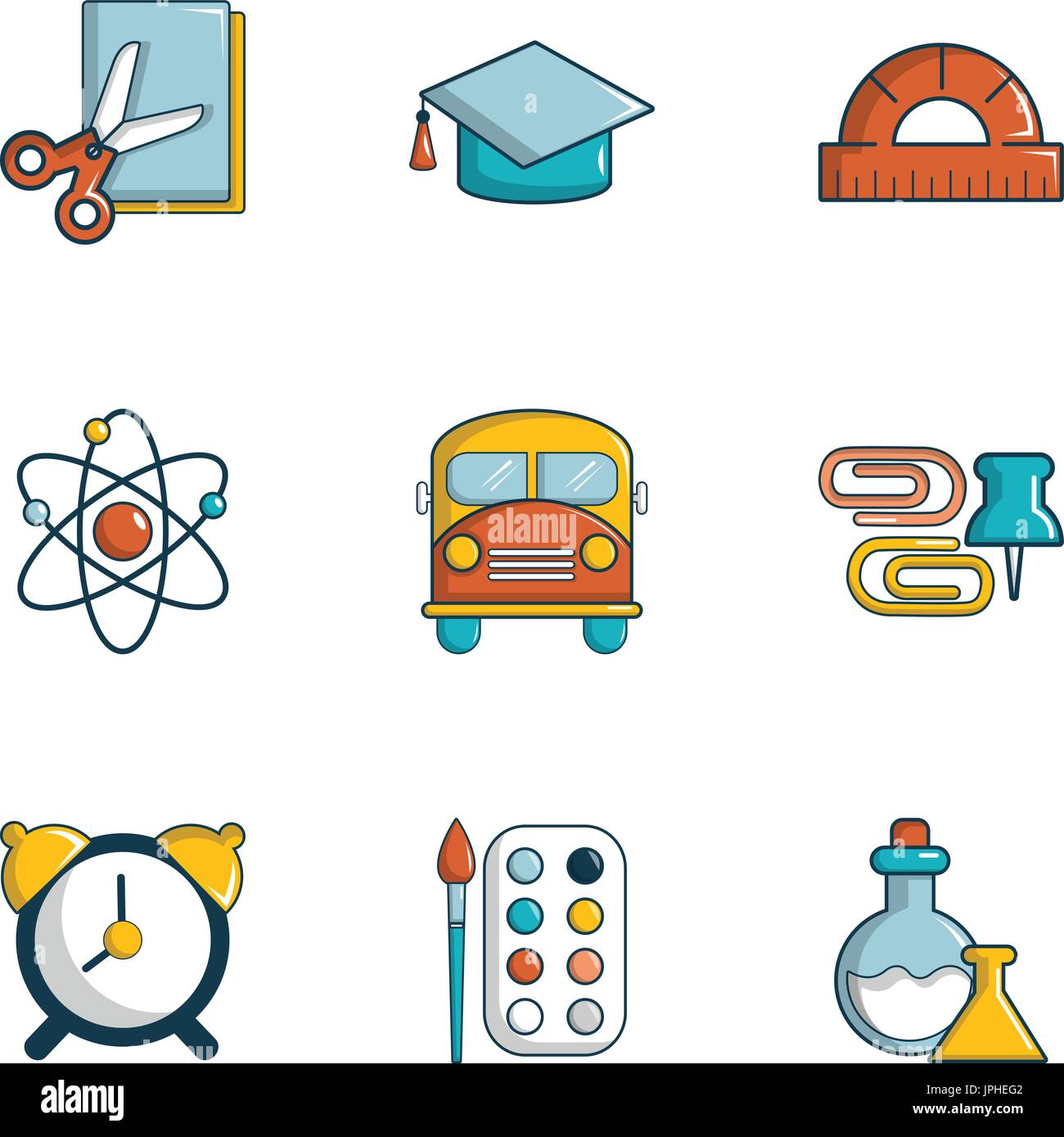 School material arrangement Stock Vector Images - Alamy