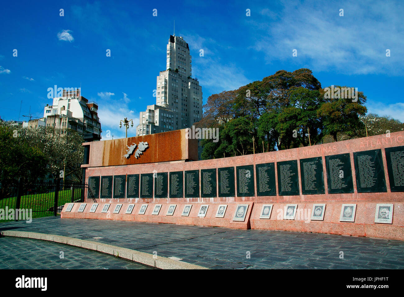 Monumento a los caídos en Malvinas, memorial to the fallen soldiers in the Falkland War, Buenos Aires, Argentina Stock Photo