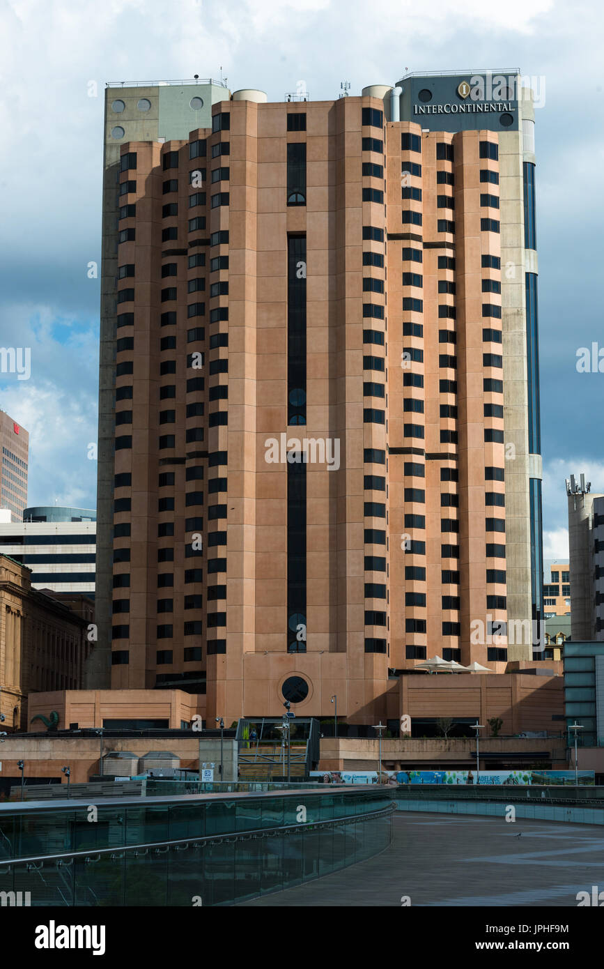 The Intercontinental Hotel on banks of Torren river. Adelaide, South Australia. Stock Photo