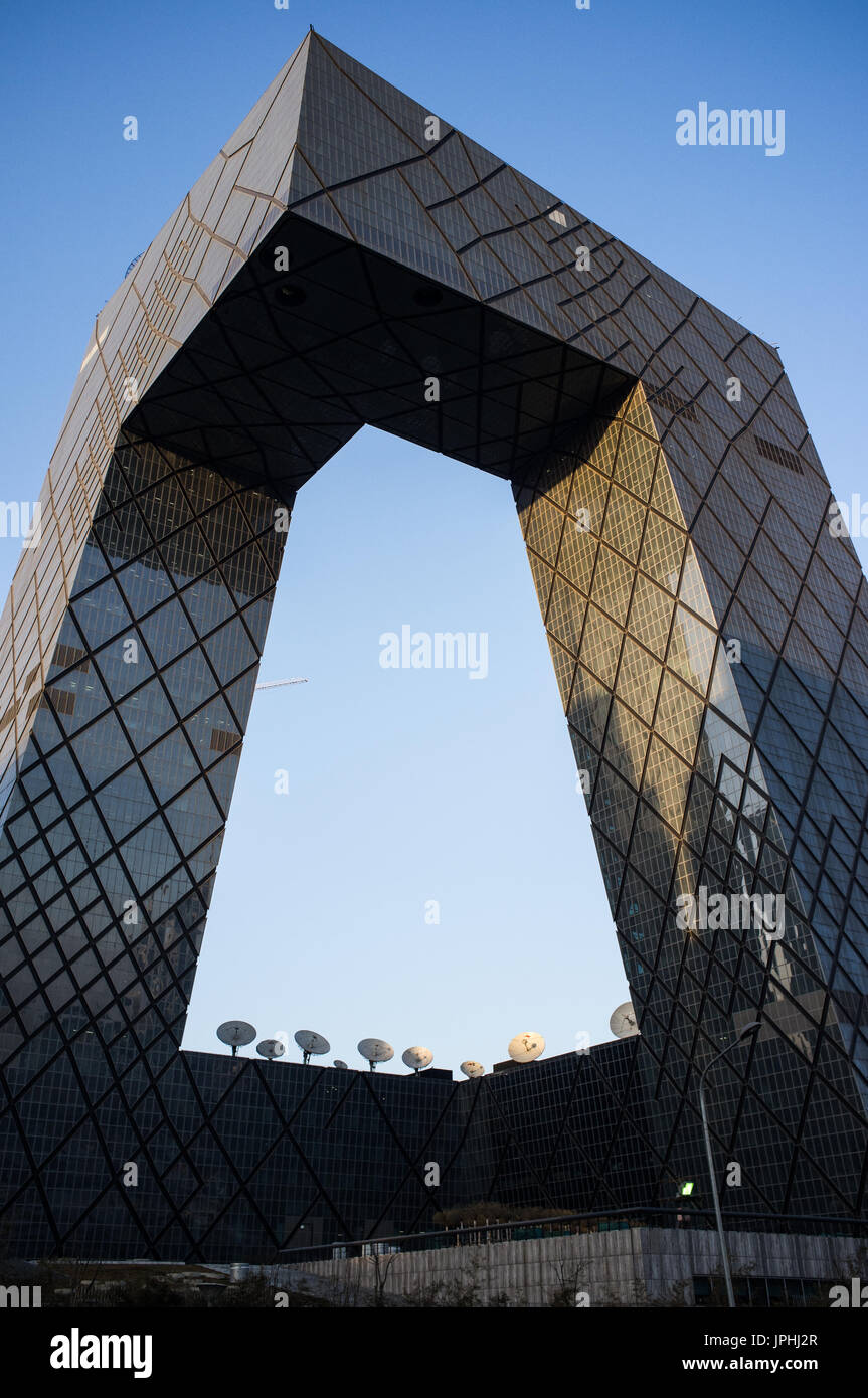 Beijing, CCTV tower, China Stock Photo