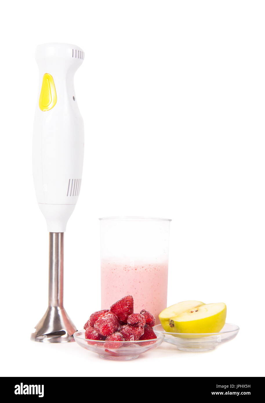 blender with the frozen fruits Stock Photo Alamy
