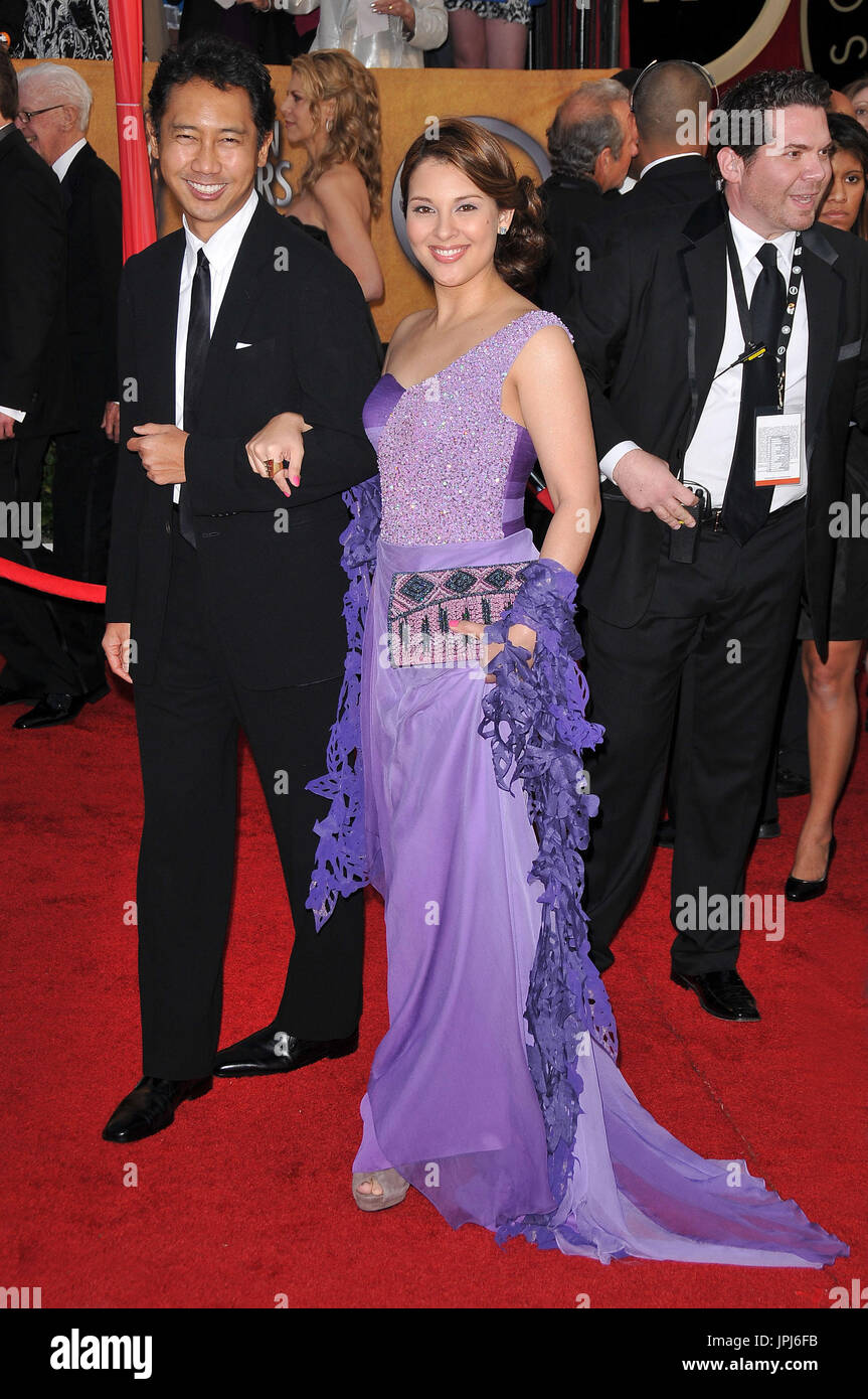 Michael Balaoing & Giselle Tongi at The 16th Annual Screen Actors Guild Awards - Arrivals held at the Shrine Auditorium in Los Angeles, CA on Saturday, January 23, 2010. Photo by PRPP Pacific Rim Photo Press. Stock Photo