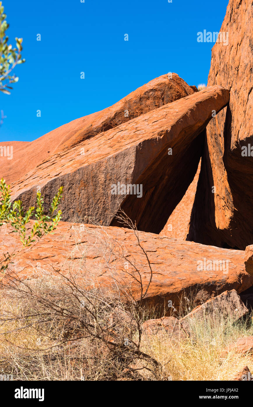 Uluru aka Ayers rock, red centre, Northern territory, Australia. Stock Photo