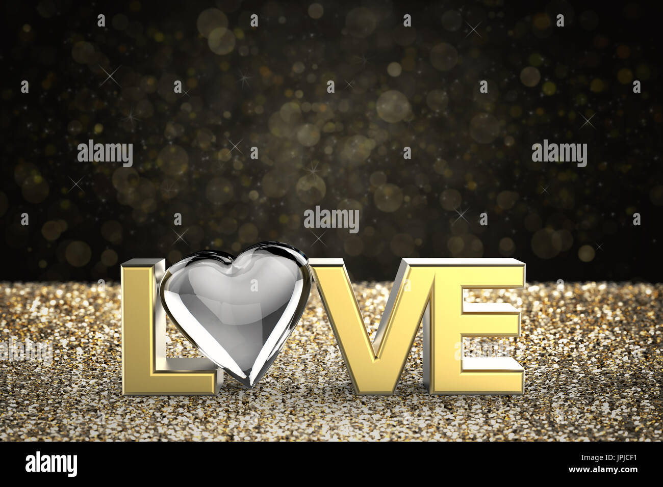 love text with heart shape on black background Stock Photo - Alamy