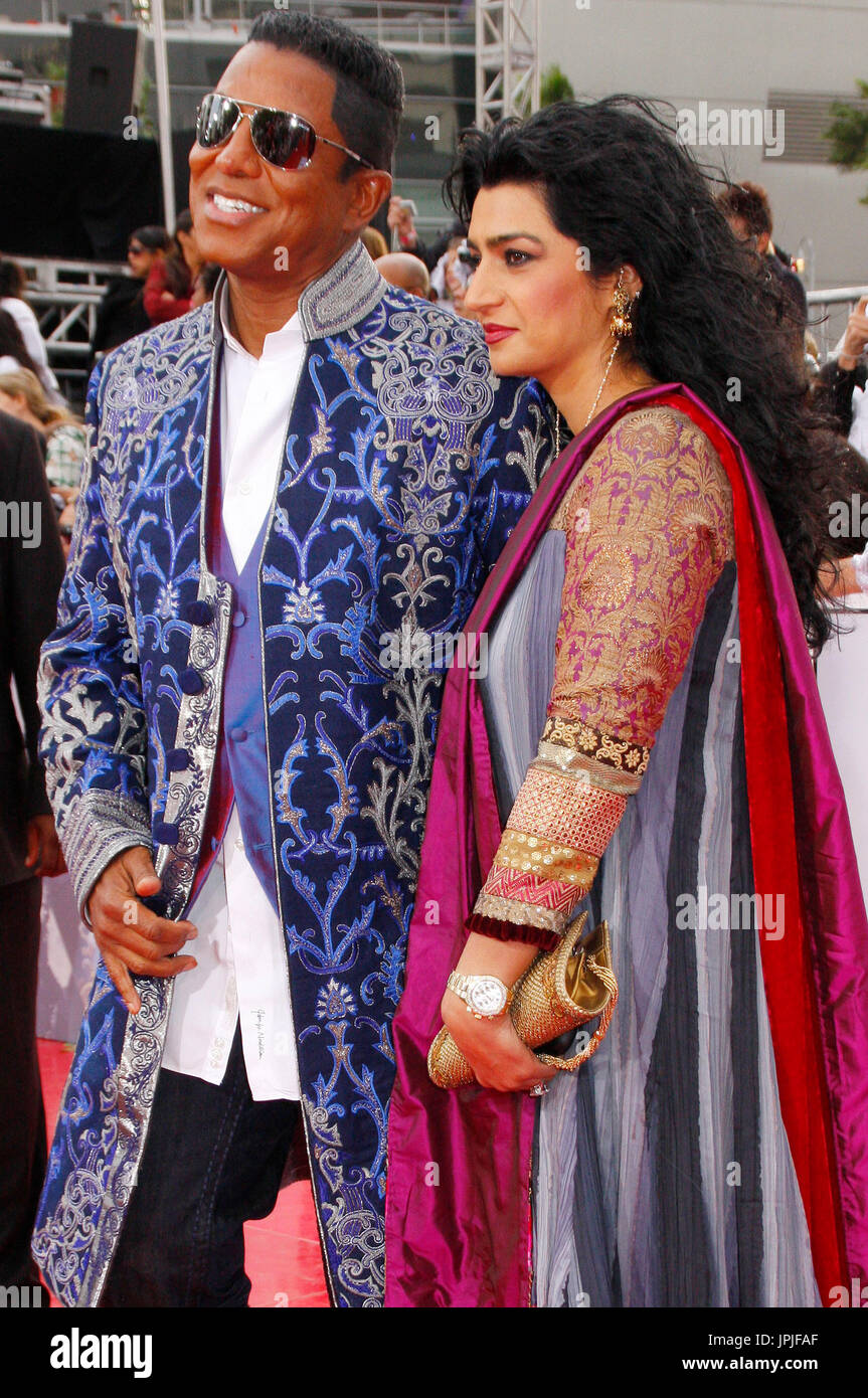 Jermaine Jackson and wife Halima Rashid arriving at the Los Angeles