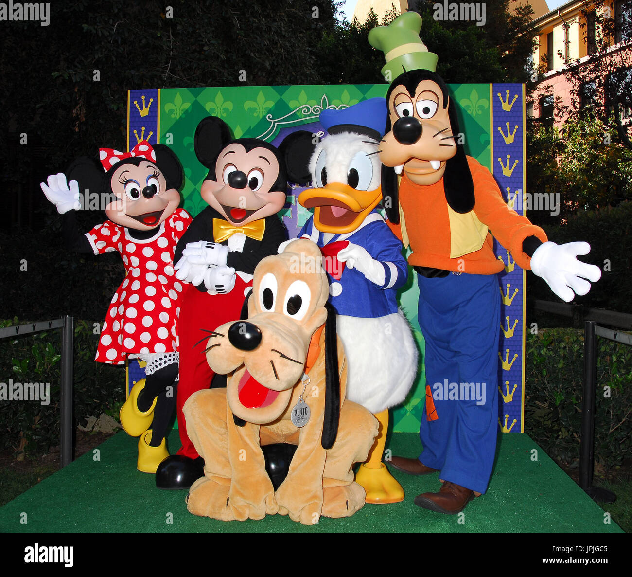 Minnie Mouse, Mickey Mouse, Donald Duck, Goofy & Pluto at the World  Premiere of "The Princess And The Frog" held at the Walt Disney Studios in  Burbank, CA. The event took place