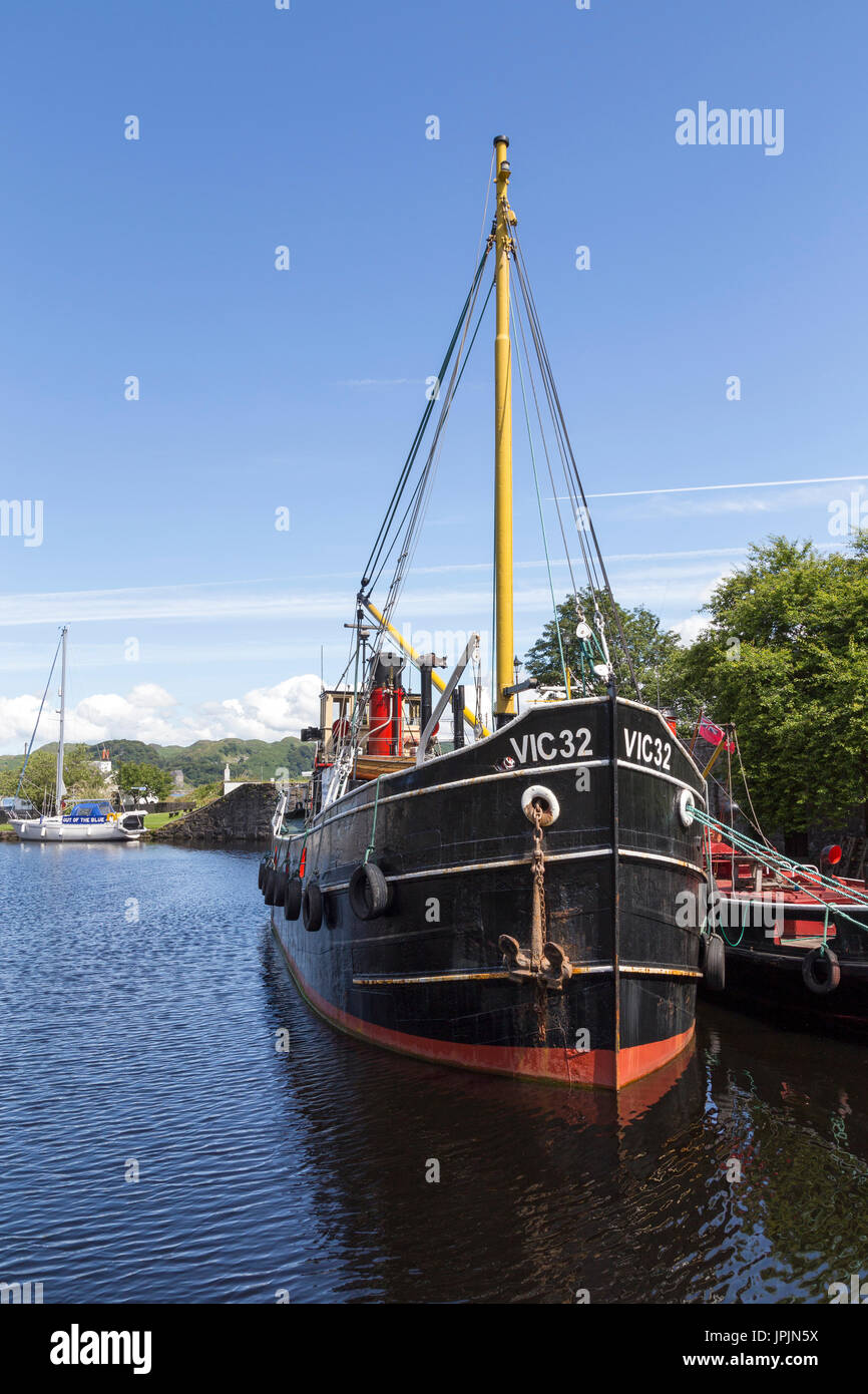 Clyde Puffer Vessels at Crinan The Crinan Canal, Argyll & Bute, West Coast  of Scotland, United Kingdom Stock Photo - Alamy