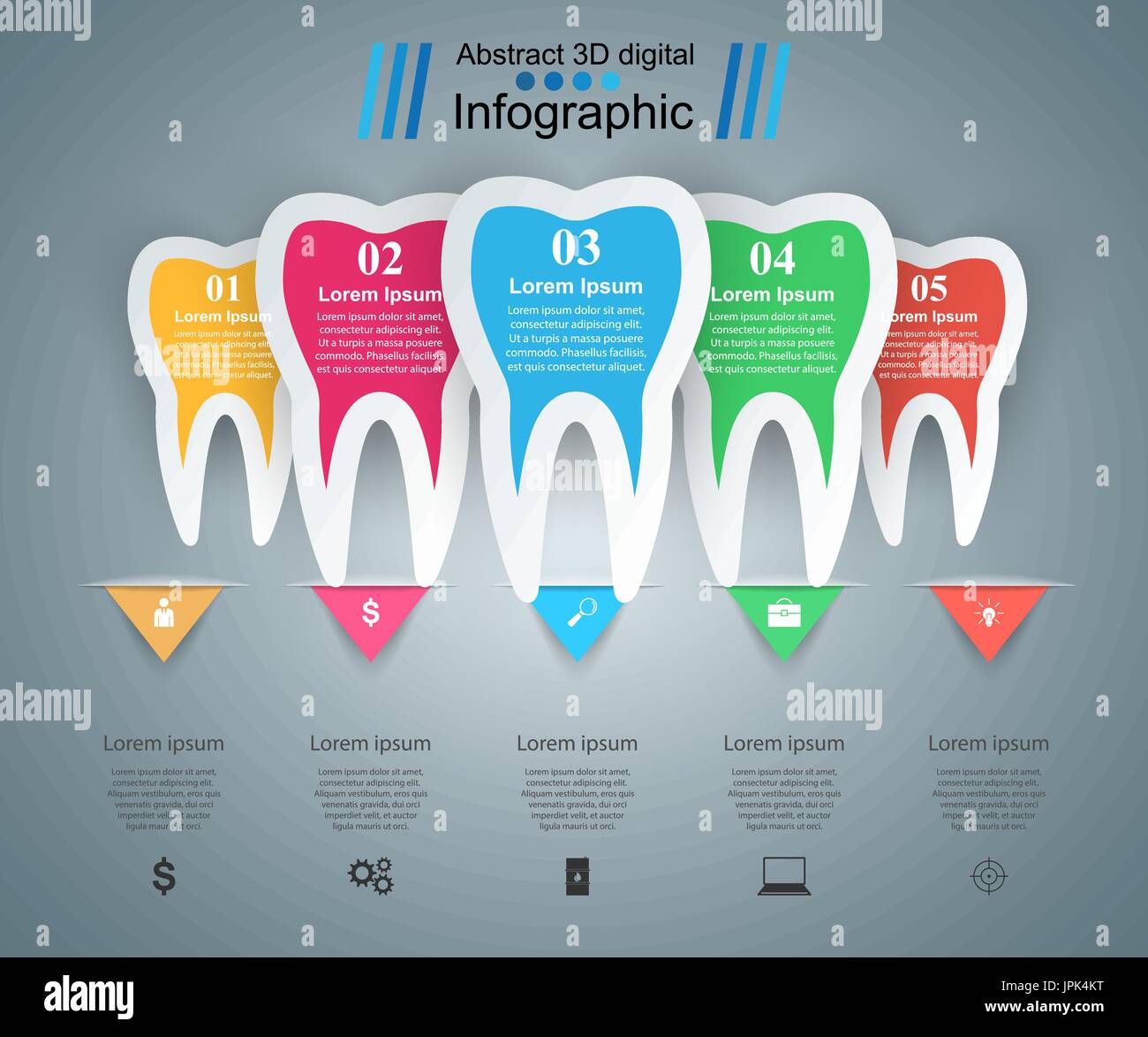 Business Infographics. Tooth icon. Stock Vector