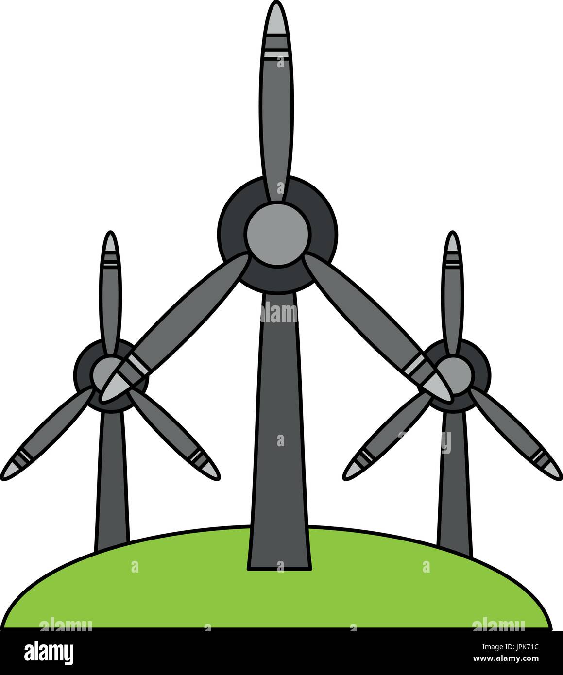 wind turbine renewable energy source icon image Stock Vector Image ...