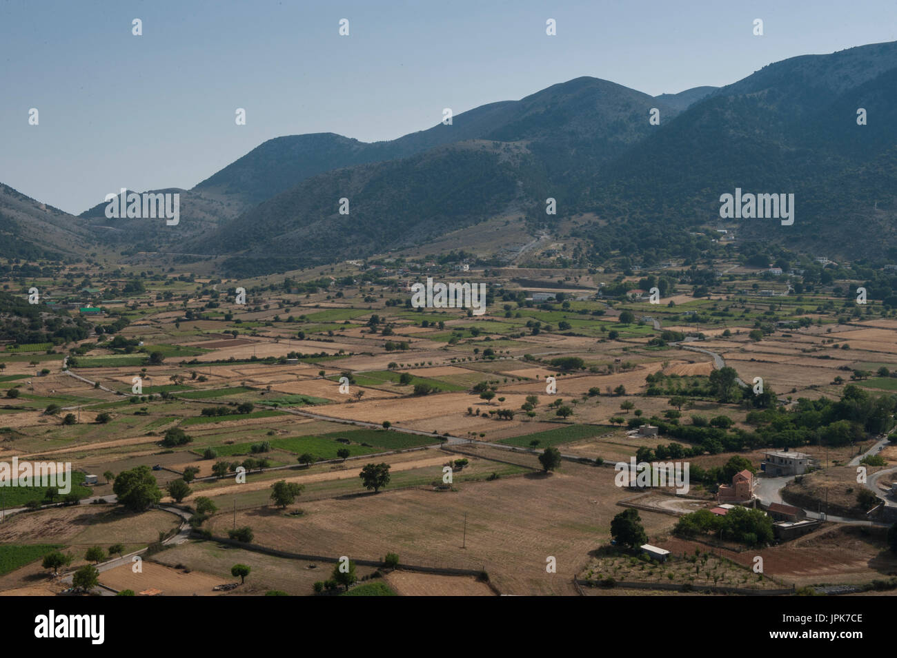 The famous Lasithi plateau, Crete island, Greece Stock Photo