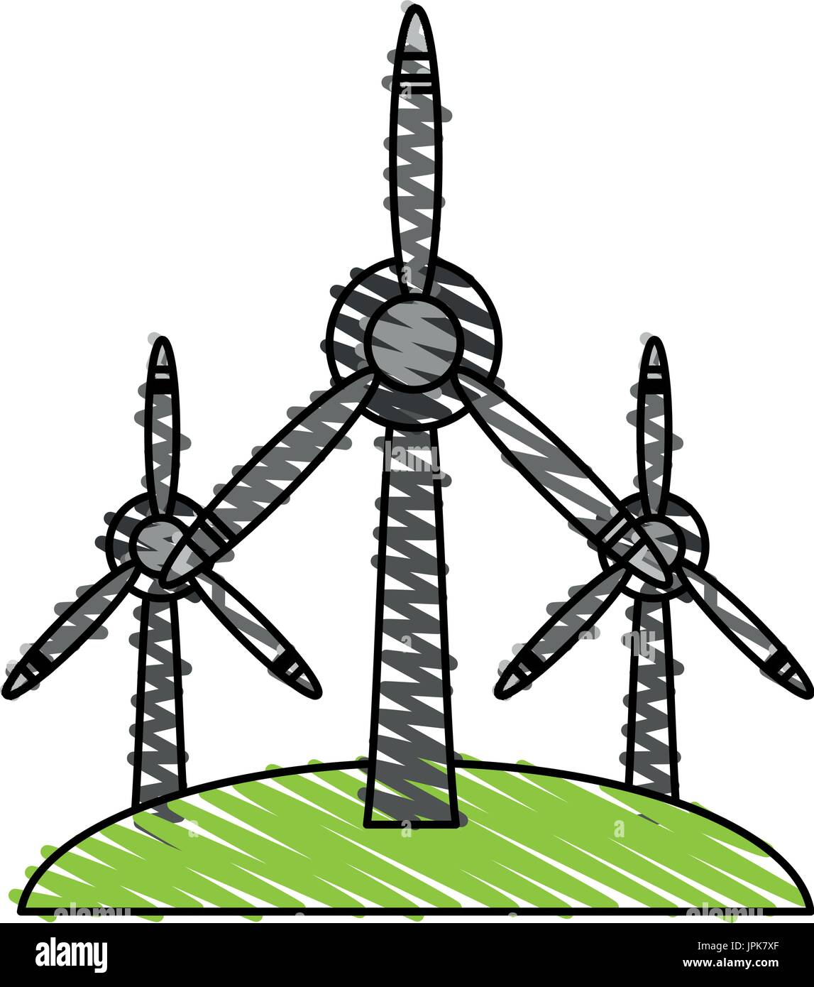 wind turbine renewable energy source icon image Stock Vector Image ...