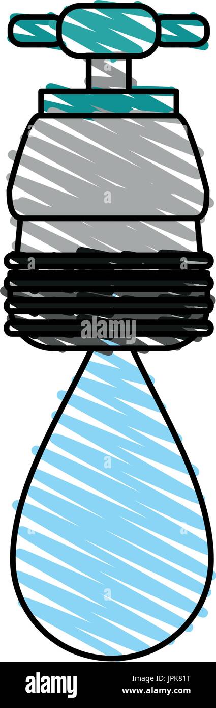 faucet with water drop frontview icon image Stock Vector Image & Art ...