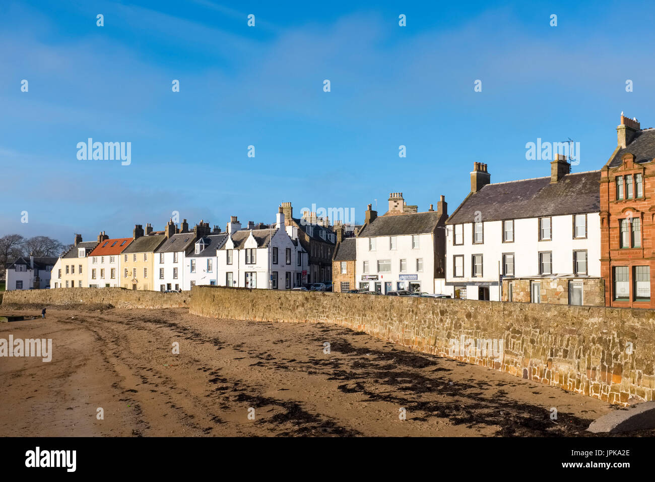 Historic fishing village of Anstruther in East Neuk of Fife in Scotland ...