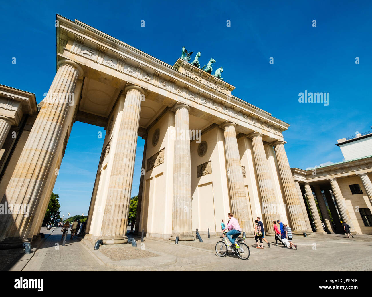 Brandenburg Gate in Mitte district of Berlin Germany Stock Photo