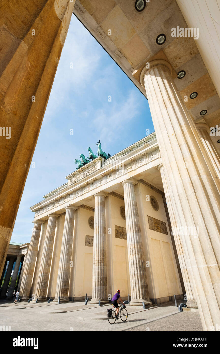 Brandenburg Gate in Mitte district of Berlin Germany Stock Photo