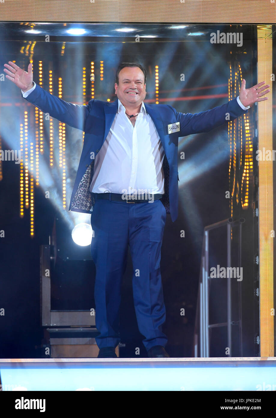 Shaun Williamson enters the Celebrity Big Brother house at Elstree
