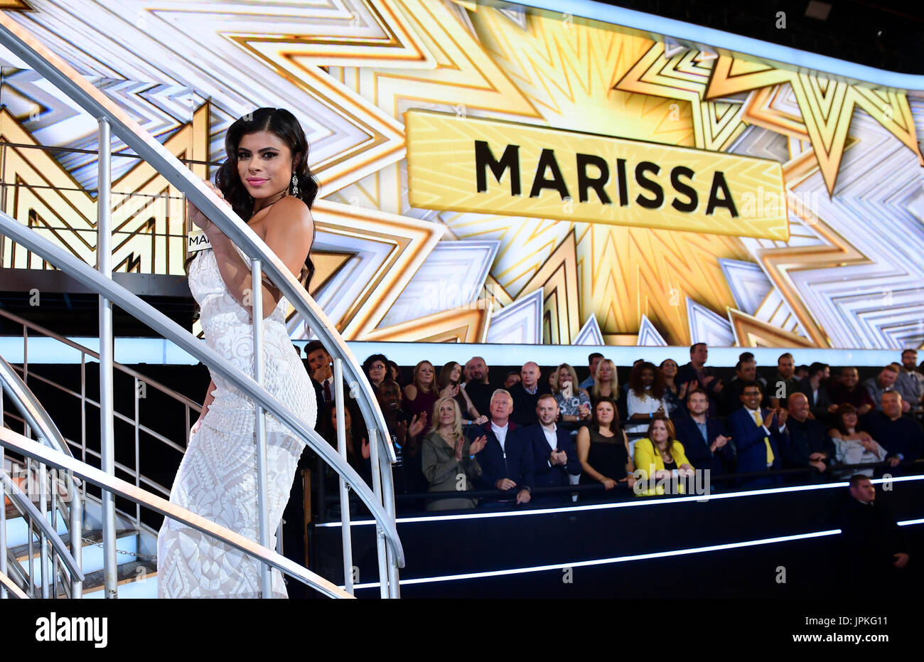 Marissa Jade enters the Celebrity Big Brother house at Elstree Studios