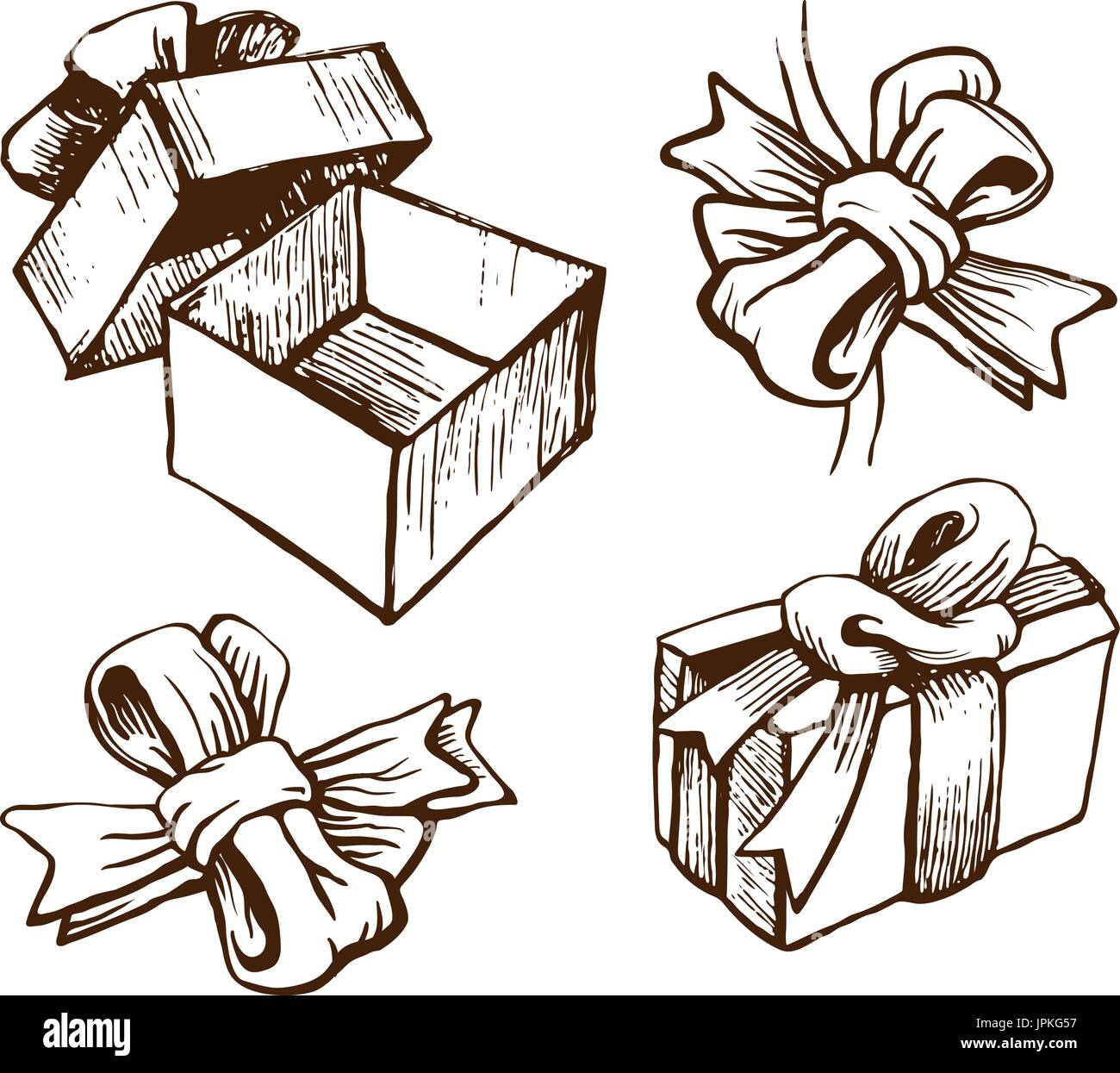 Gift bow sketch hires stock photography and images Alamy