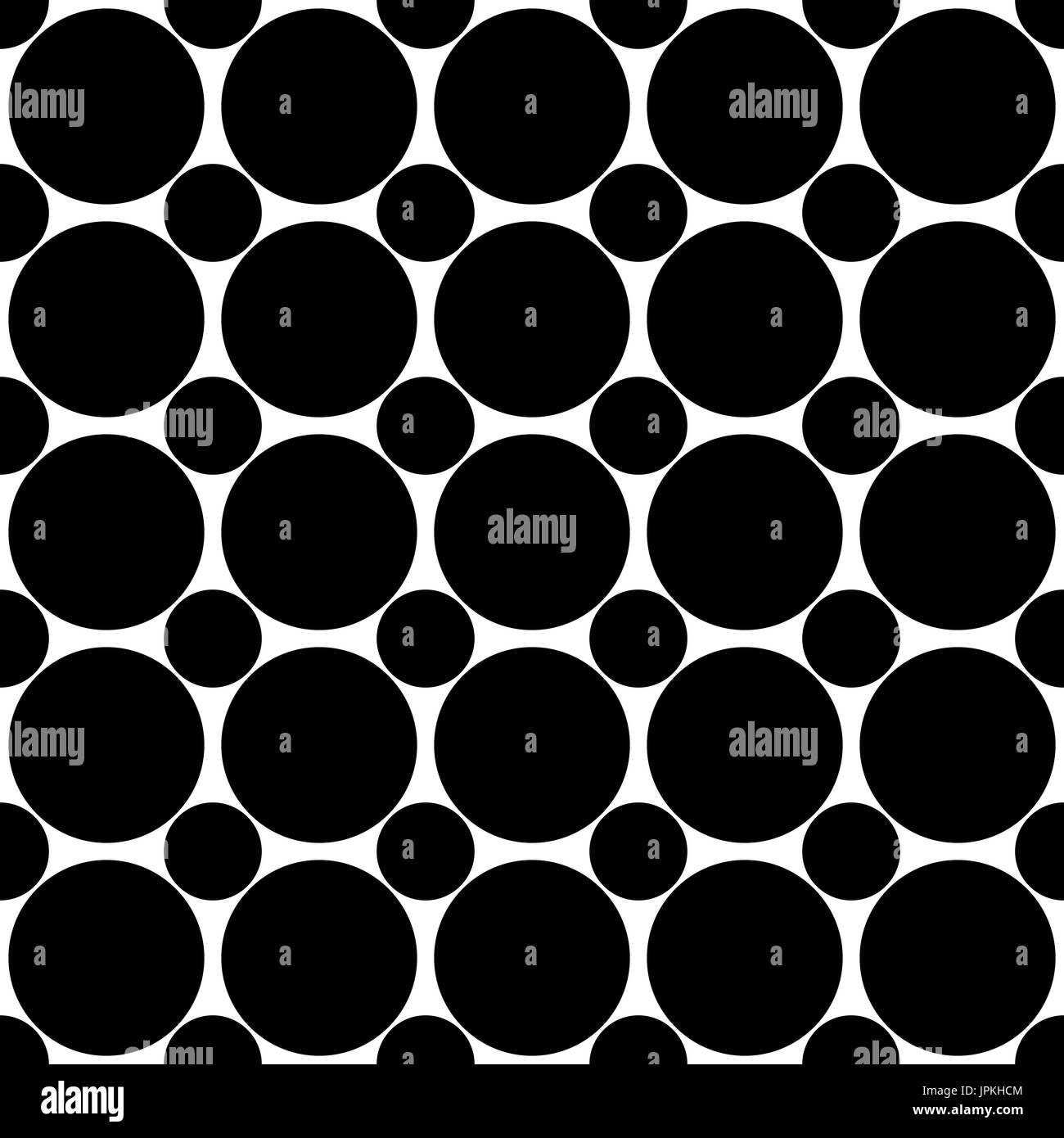 Seamless abstract black and white polka dot pattern simple vector