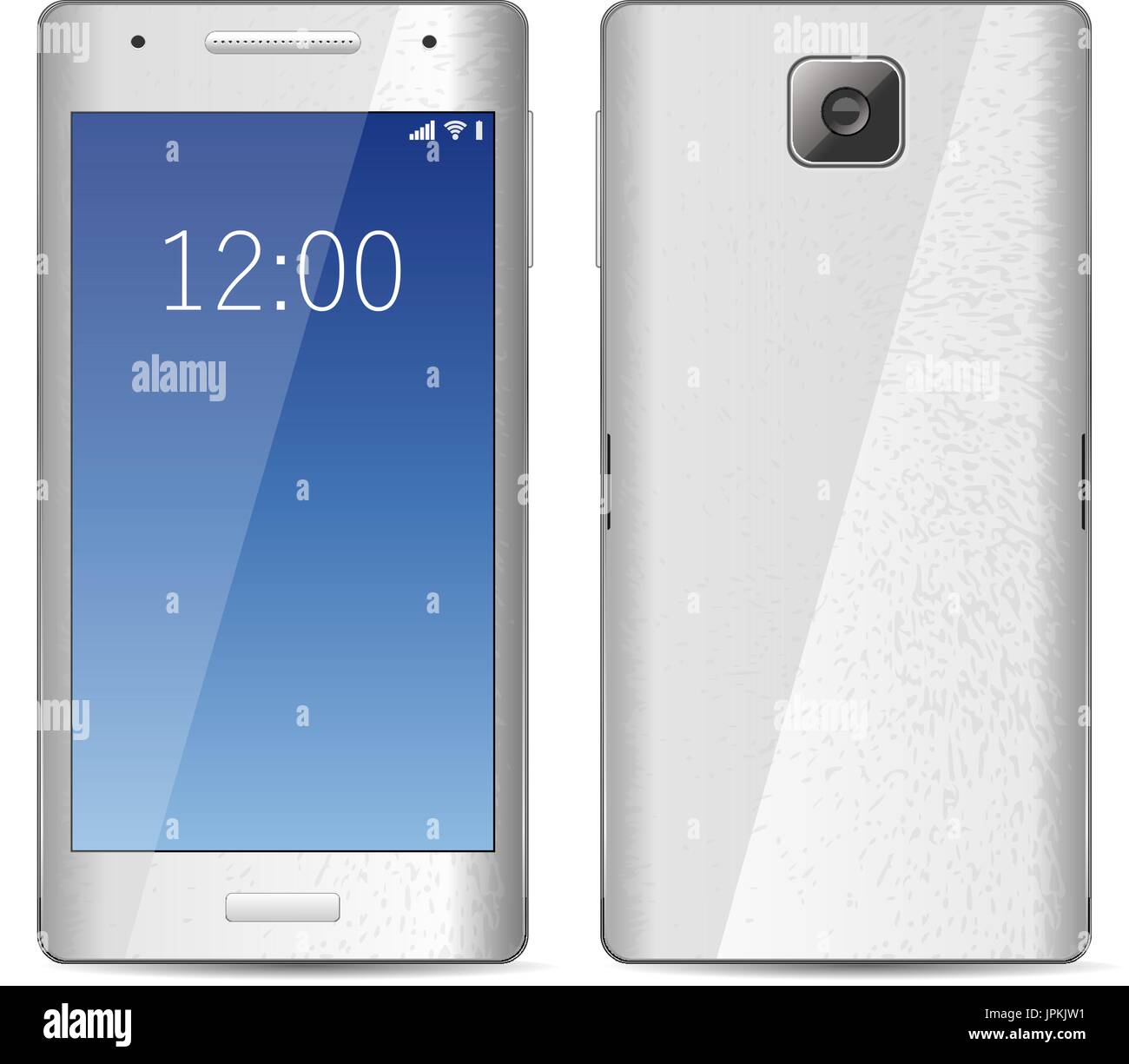 Smartphone, mobile phone isolated on white Stock Vector Image & Art - Alamy