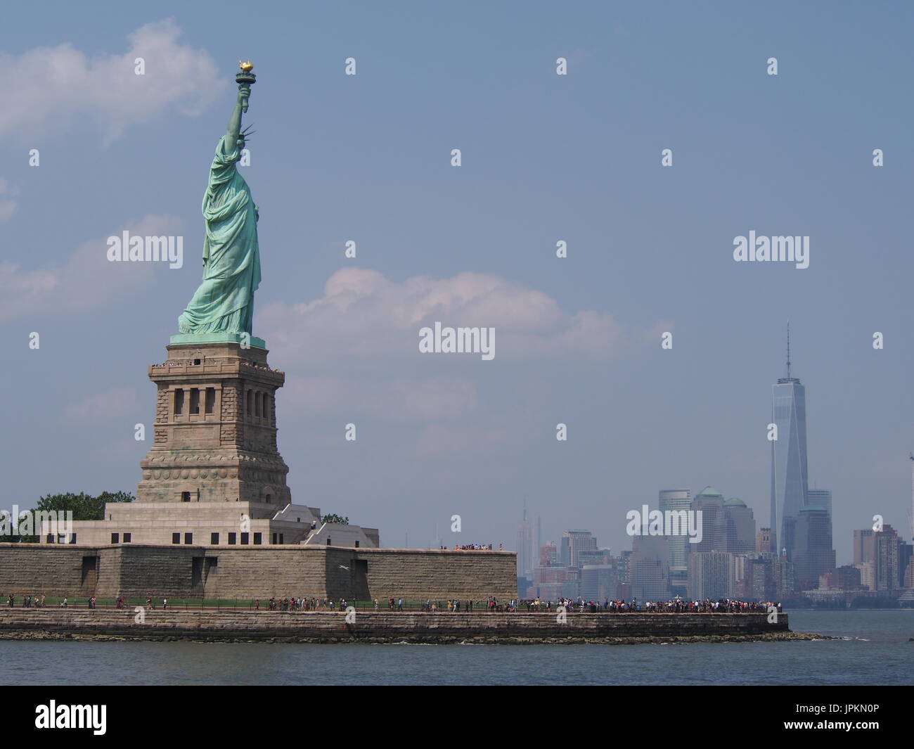 Statue of Liberty with New York City Stock Photo - Alamy