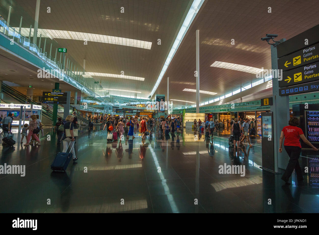 Barcelona airport, Spain store business Stock Photo - Alamy