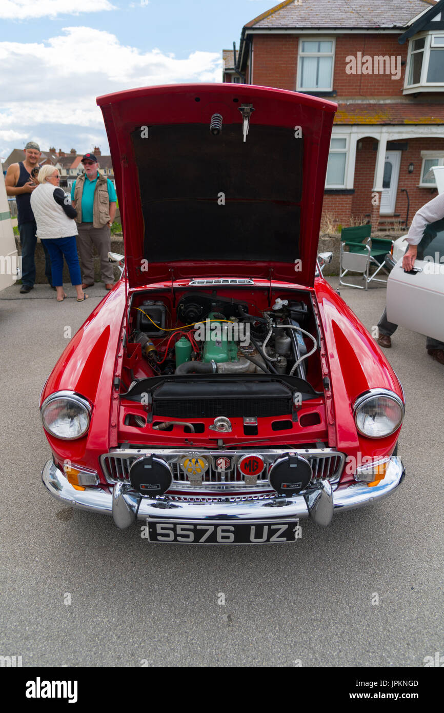 Red MG sports car Stock Photo