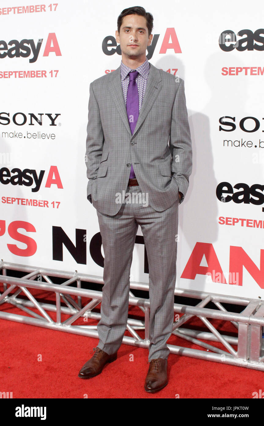 Jake Sandvig at the Los Angeles Premiere of “Easy A” held at the