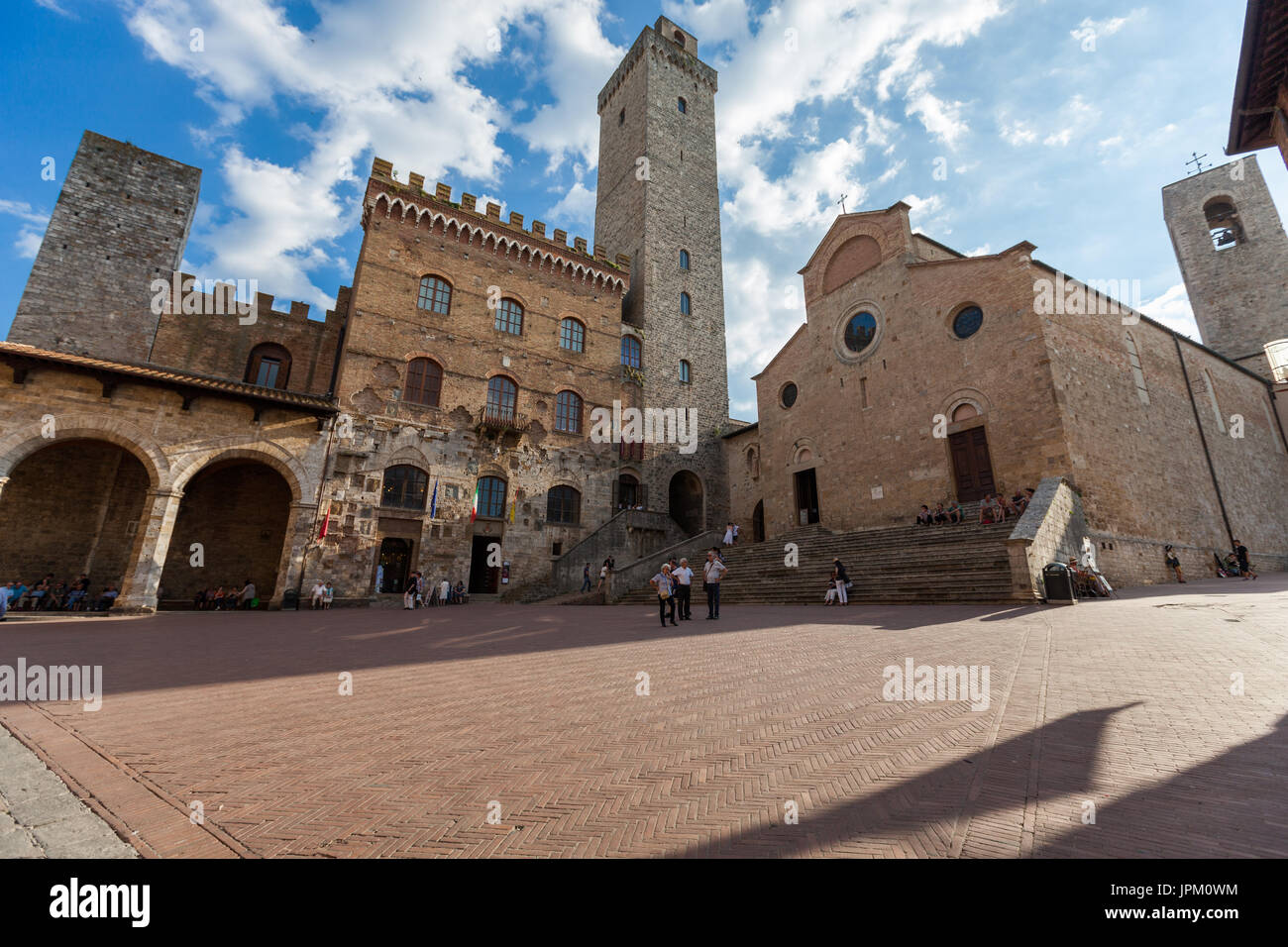 amazing medieval towers in the Italian town of San Gimignano Stock ...