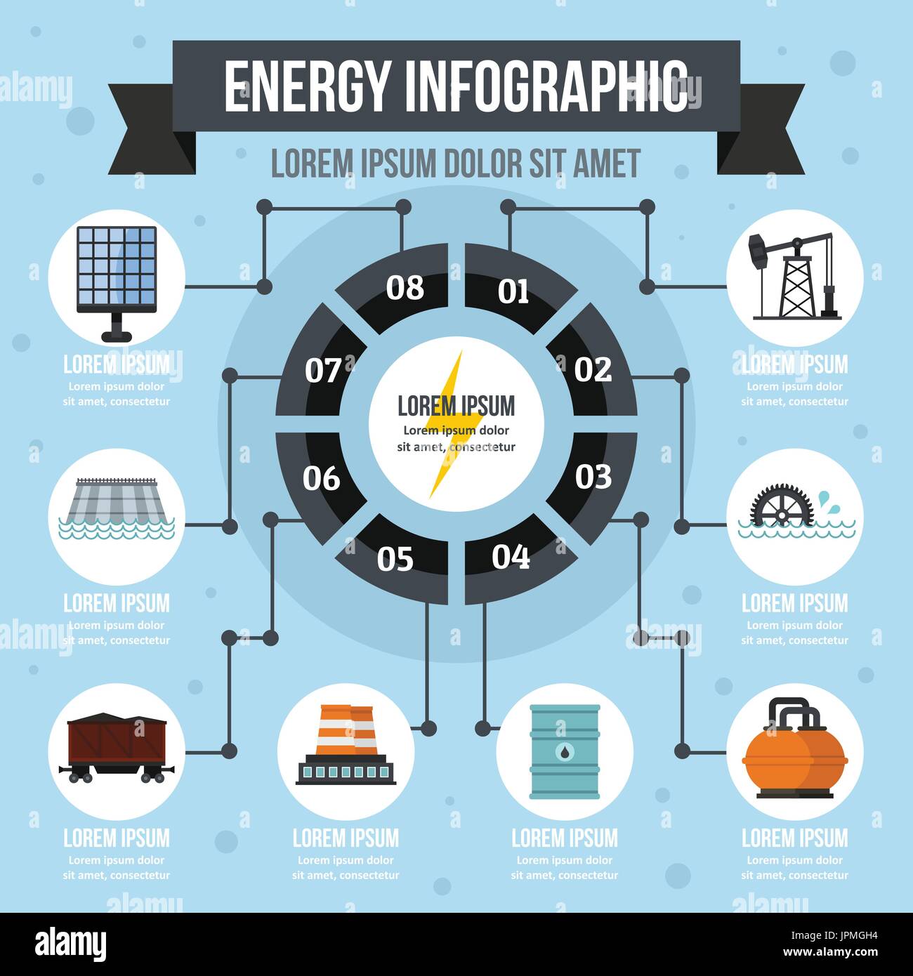 Energy infographic concept, flat style Stock Vector Image & Art - Alamy