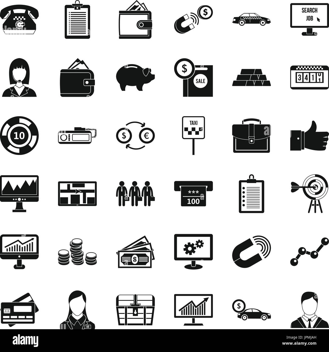 Business work icons set, simple style Stock Vector Image & Art - Alamy