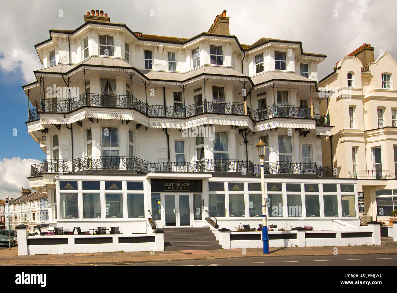 East Beach Hotel at Eastbourne, popular tourist destination, England