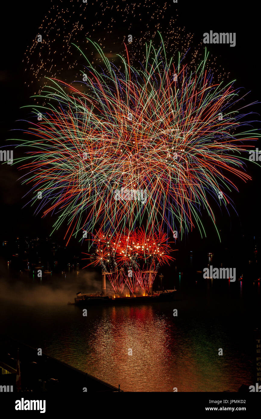 Canada Day firework display at the Harbourfront Centre in Toronto