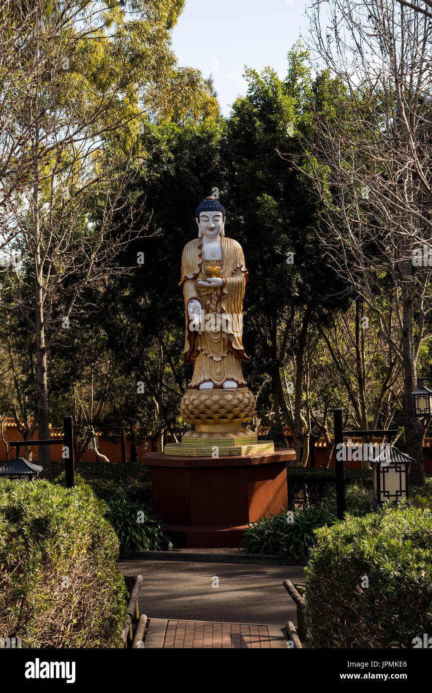 Statue of Buddha at the Fo Guang Nan Tien Temple Wollongong New South Wales Australia Stock Photo