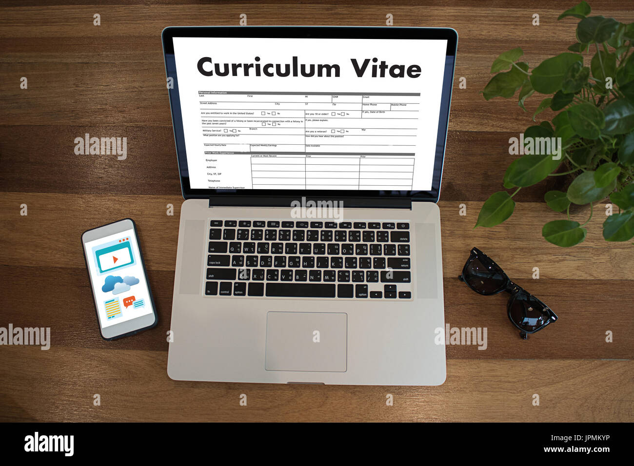CV - Curriculum Vitae (Job interview concept with business CV resume