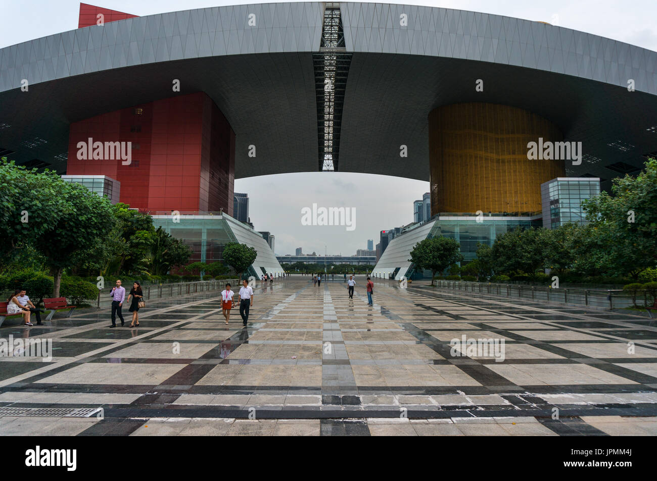 Shenzhen Civic Center Centre government building in Futian district, Shenzhen, China Stock Photo