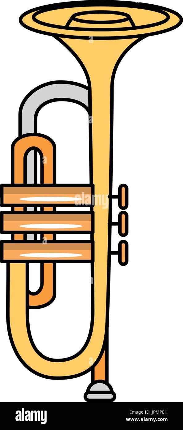 Trumpet music instrument icon vector illustration graphic design Stock ...